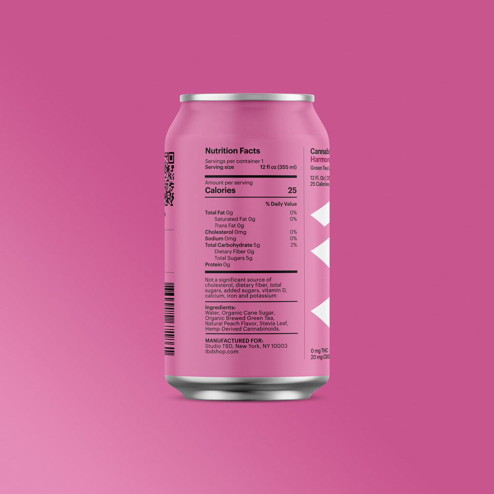 CBD Infused Green Tea Lemonade Harmony 0:20 (12-pack)