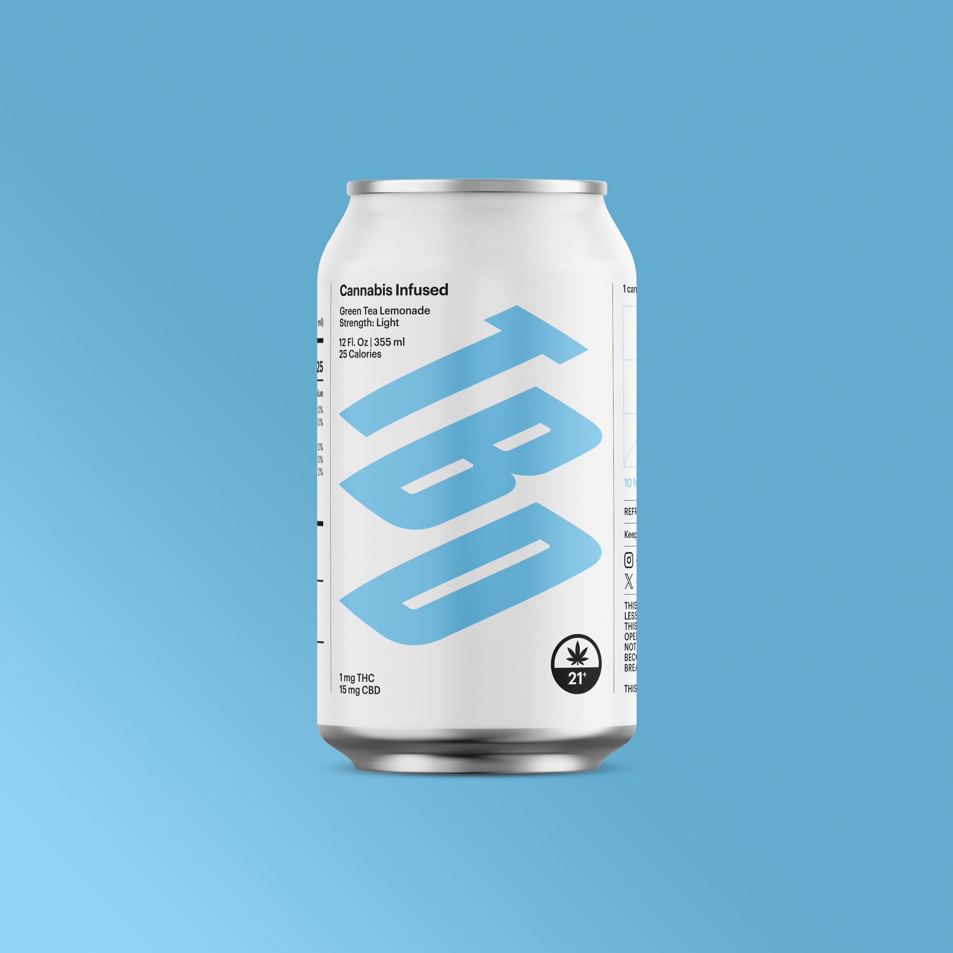 THC Infused Green Tea Lemonade Light 1:15 (12-pack)
