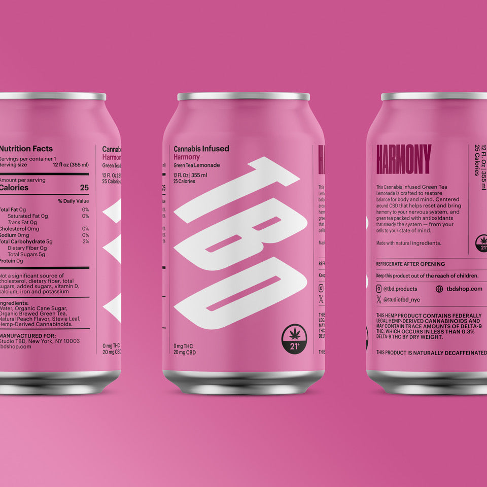CBD Infused Green Tea Lemonade Harmony 0:20 (12-pack)