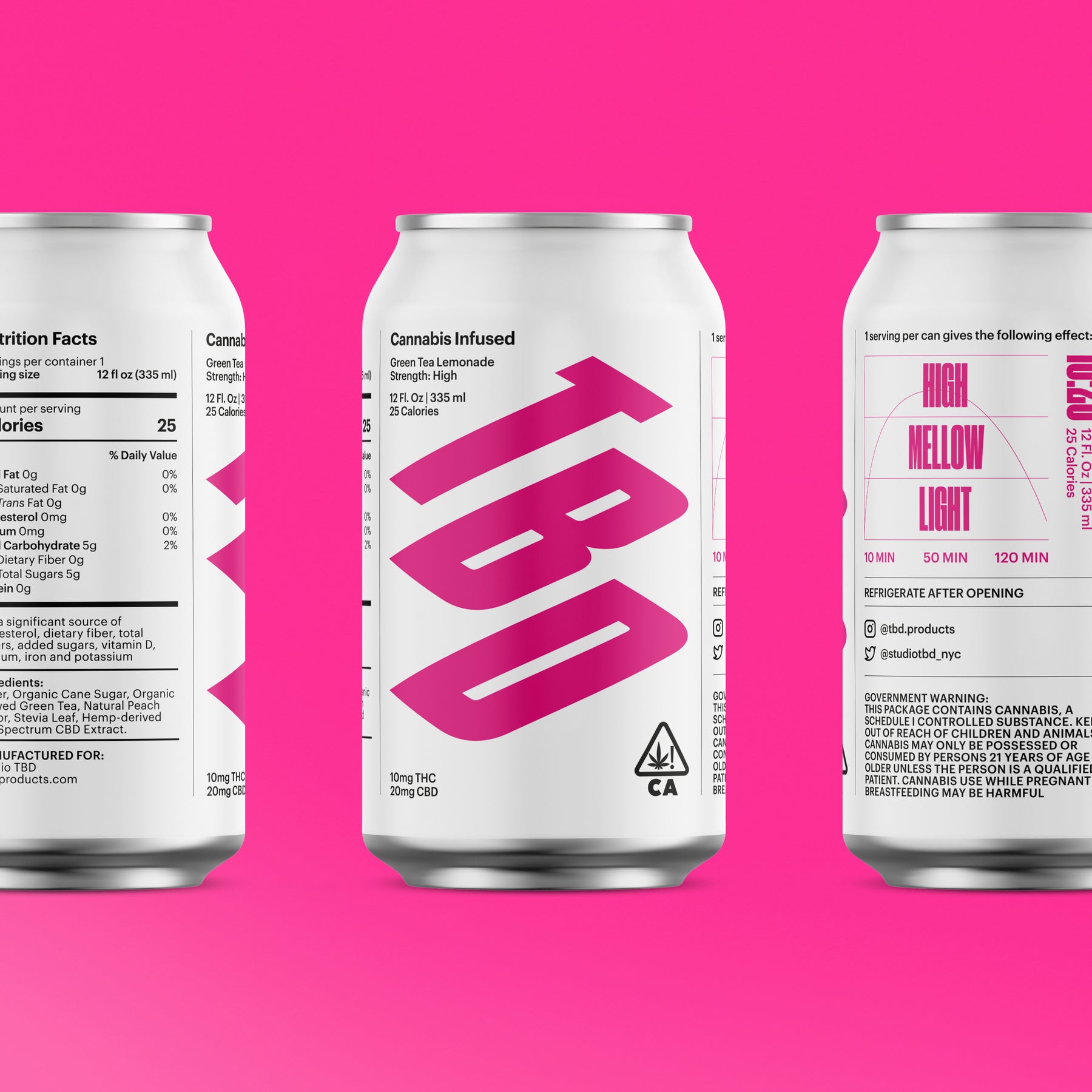 TBD Infused Green Tea Lemonade High 1020 (12pack)