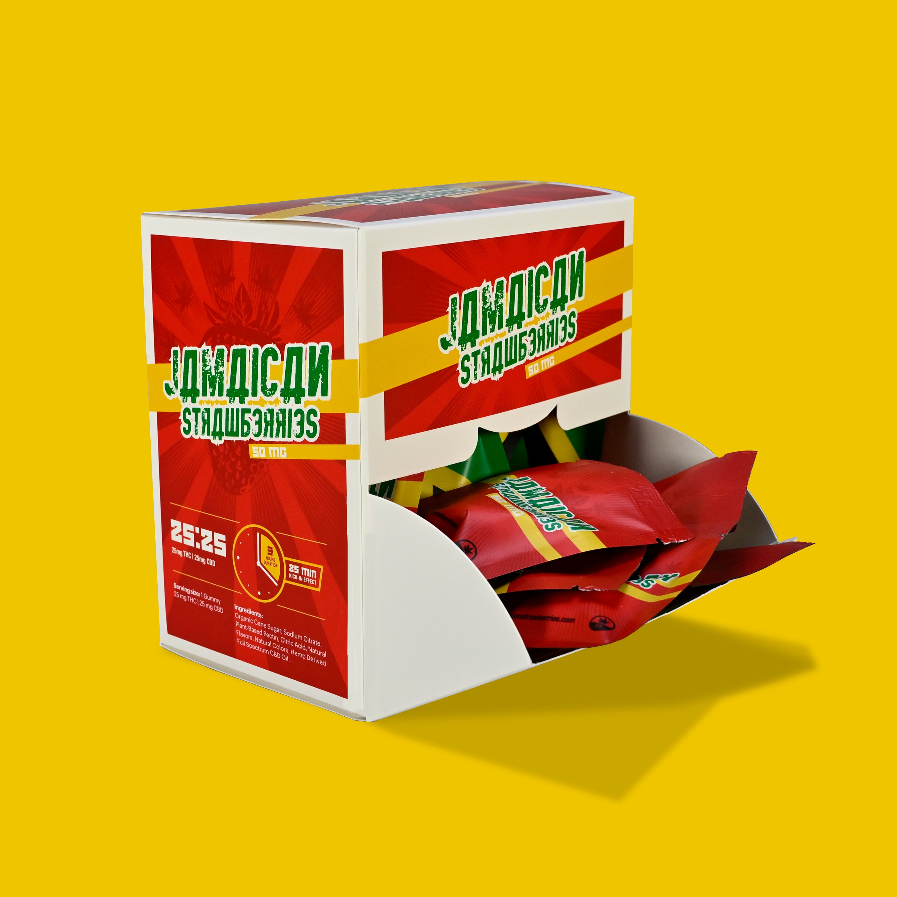 Jamaican Strawberries Dispenser Box 25:25